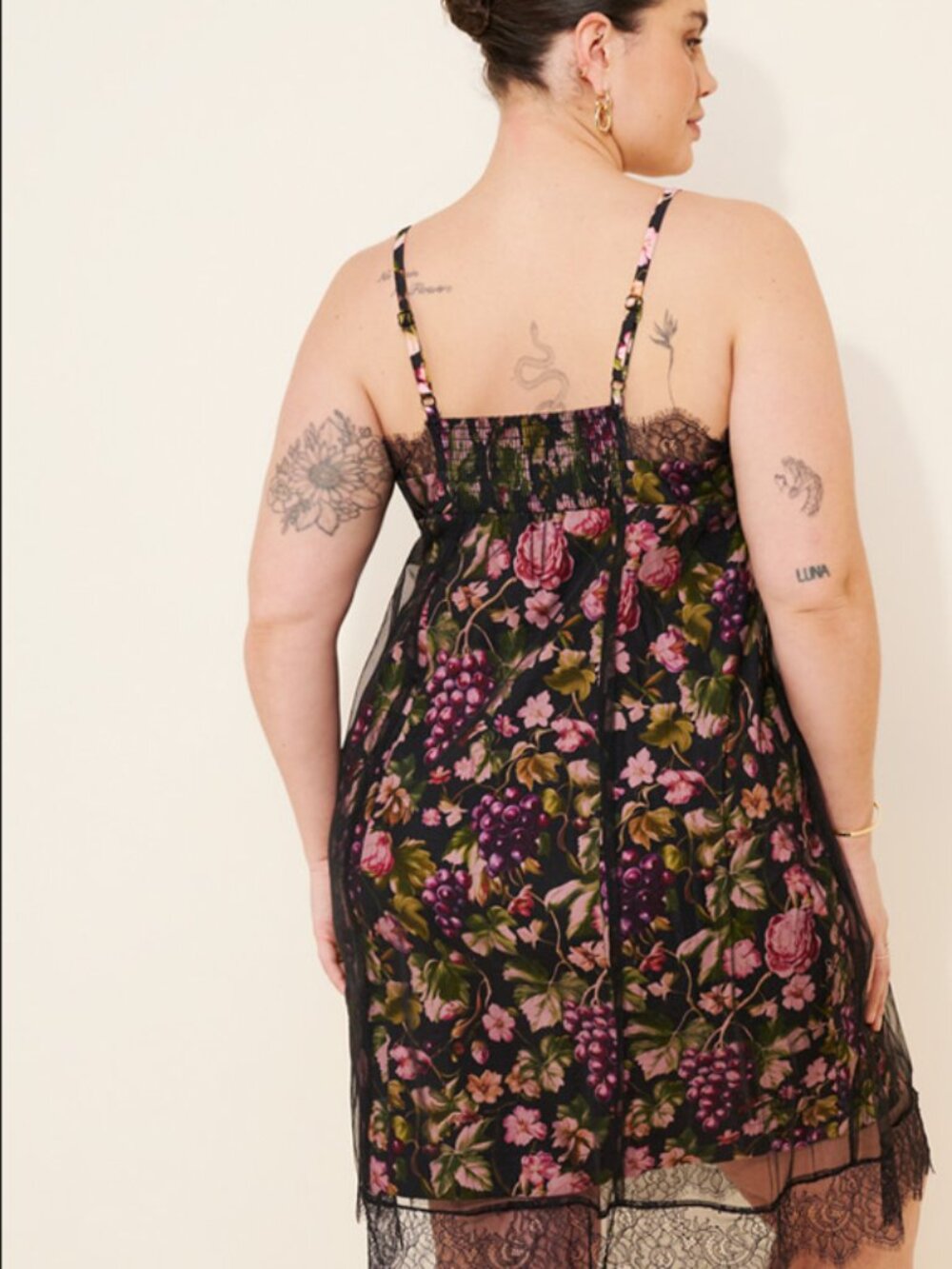 Anthropologie Maeve Fruit & Floral Dress NWT 1X Lace Trim Plus Size - Picture 8 of 16